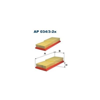 Vzduchový filtr FILTRON AP 034/3-2x – Hledejceny.cz