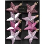 ozdoba vánoční HVĚZDA 6,5cm ZLA mix 8ks CAN210250 – Zboží Mobilmania