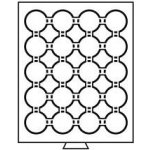 LEUCHTTURM Boxy na mince v bublinkách tmavě červené Velikost 1 pole Ø 41 mm – Zboží Dáma