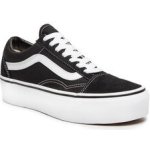 Vans semišové tenisky na platformě Old Skool černé – Zboží Mobilmania