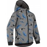 Unuo dětská softshellová bunda s fleecem Basic Velryby šedá – Zboží Dáma