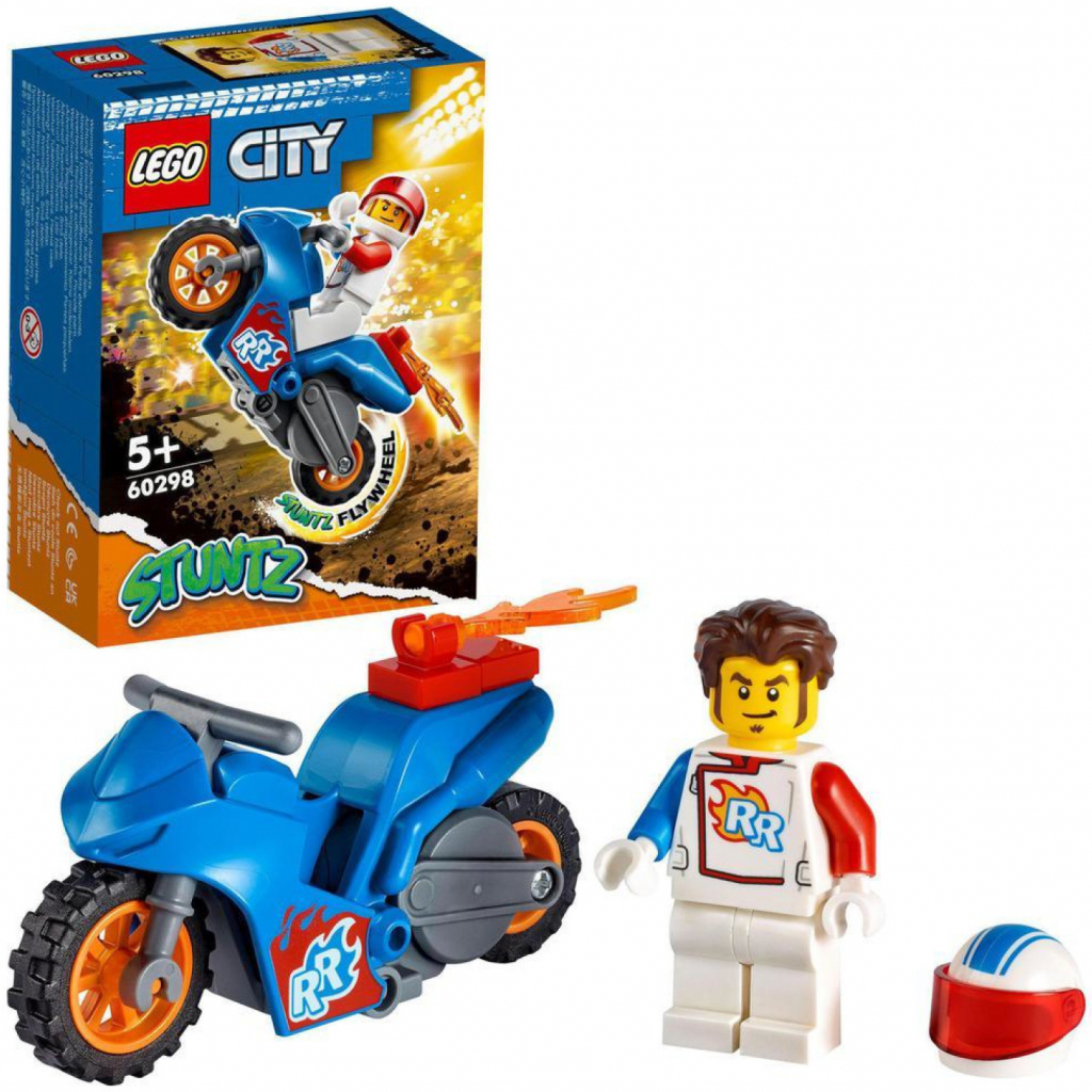 LEGO® City 60298 Kaskadérská motorka s raketovým pohonem