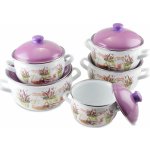 Perfect Home 14227 Sada smaltovaných hrnců bílé levandule 10 ks – Zbozi.Blesk.cz