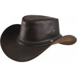 RANDOL'S Westernový klobouk Antique kožený hnědý – Zboží Mobilmania