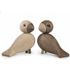 Dřevěná hračka Kay Bojesen Denmark ptáčci Lovebirds Oak Wood set 2 ks hnědá barva přírodní barva