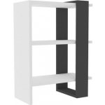 Asir Knihovna FUNDA antracit bílá – Sleviste.cz