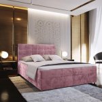 Textilomanie Glorien velvet růžová matrace Bonell pružinová – Zboží Dáma