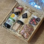 Nutworld Dárková krabička s svíčkou čokoládou a ořechy ve skle Bylinný sirup bezový – Zboží Dáma