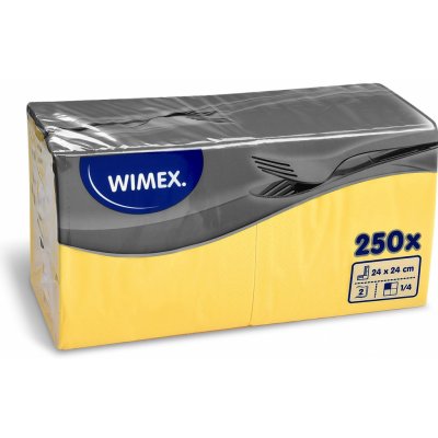 Wimex papírové ubrousky koktejlové žluté V 250ks 24x24cm – Zboží Mobilmania
