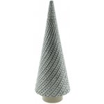 Šedý porcelánový dekorační vánoční stromek S Ø 8*22 cm Clayre & Eef – Hledejceny.cz