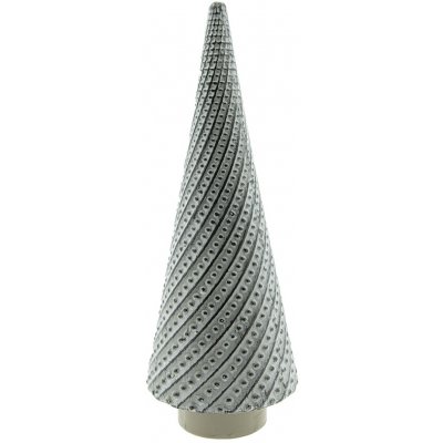 Šedý porcelánový dekorační vánoční stromek S Ø 8*22 cm Clayre & Eef – Hledejceny.cz