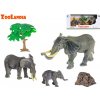 Figurka Zoolandia slon s mláďaty a doplňky