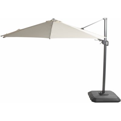 Hartman Slunečník s boční nohou a křížovým podstavcem Shadowflex T2 kruhový- 350 cm Natural – Hledejceny.cz