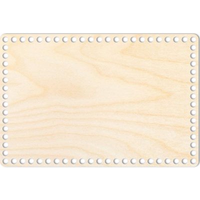 Woody Crafts Přírodní dno na háčkované košíky - Obdélník Velikost: 24x12 cm – Hledejceny.cz