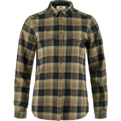 Fjällräven Värmland Heavy Flannel Shirt W Dark Sand-Dark Navy