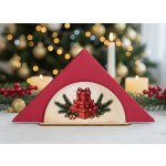 CENTROFLOR Vánoční dřevěný stojánek na ubrousky 65x130mm – Zboží Dáma