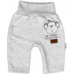 Baby Nellys Bavlněné tepláčky Monkey proužky sv. šedý melírek – Zboží Dáma