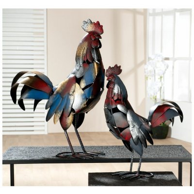 Dekorace Kohout Otto, červenomodrý, 50 cm – Sleviste.cz