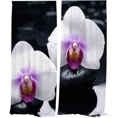 IMPAR Závěsy Bílá orchidej (Rozměr : 140x250, Materiál: Interlock) – Hledejceny.cz