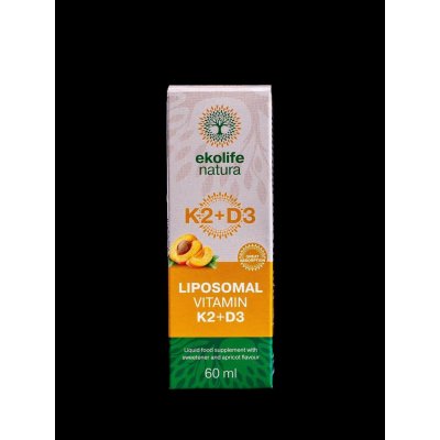 Ekolife Natura Liposomal Vitamin K2 + D3 Meruňka 60 ml – Hledejceny.cz