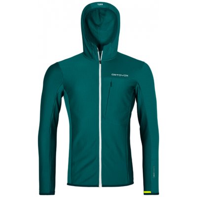 Ortovox Fleece Light Grid Hooded Jacket zelený – Zboží Mobilmania