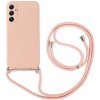 Pouzdro a kryt na mobilní telefon Pouzdro TopQ Samsung A34 růžový se šňůrkou