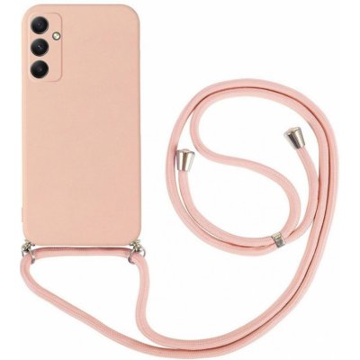 Pouzdro TopQ Samsung A34 růžový se šňůrkou – Zboží Mobilmania