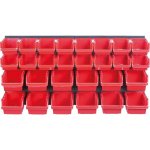PROSPERPLAST Závěsný panel s 28 boxy na nářadí ORDERLINE 800 x 165 x 400 mm – Zboží Mobilmania