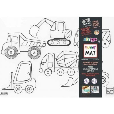 FUNNY MAT Funny Mat Podložka na kreslení Náklaďáky + pastelky zdarma 489782 – Hledejceny.cz