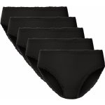 esmara Dámské kalhotky s krajkou 5 kusů černá – Zboží Dáma