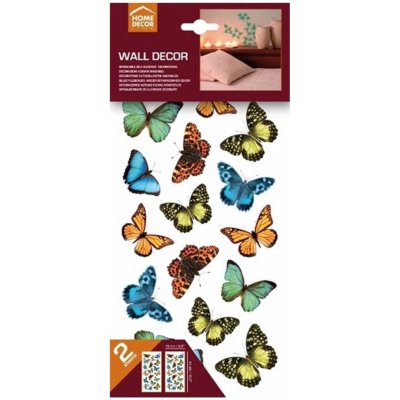 Samolepicí dekorace Crearreda WA S Colourful butterflies 59455 Motýli