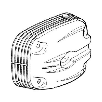 Víko hlavy válce Twin spark BMW R1150, levé, stříbrné – Zbozi.Blesk.cz