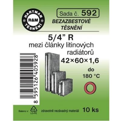 HARTMAN těsnění bezasbestové 5/4" 42*60*1,5mm, sada č. 592 – Sleviste.cz