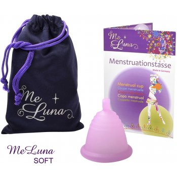 Me Luna menstruační kalíšek XL Shorty s kuličkou růžová
