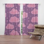 Sablio Závěs Růžové obláčky: 2ks 140x250cm – Hledejceny.cz