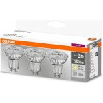 Osram LED žárovka BASE, GU10, 3,6W, teplá bílá, 3 ks – Zboží Mobilmania