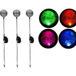 Sada solárních LED lamp 3 skleněné koule s barevnou změnou, P751 – Hledejceny.cz