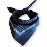 Etex bavlněný šátek modrý s bílými květy – Zboží Mobilmania