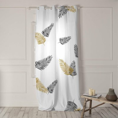 Blanc Bílý závěs 140x300 cm Foliage – Blanc – Hledejceny.cz