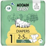 Moomin Baby eko 1 Newborn 2–5 kg 25 ks – Hledejceny.cz