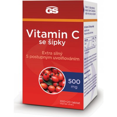 GS Vitamin C 500 mg se šípky 100+20 tablet