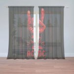 Sablio Záclony ACDC Červená ruka: 2ks 150x250cm – Hledejceny.cz