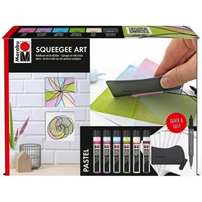 Marabu Acryl Color set pro tažení barvy stěrkou Pastel 6 x 25 ml – Hledejceny.cz