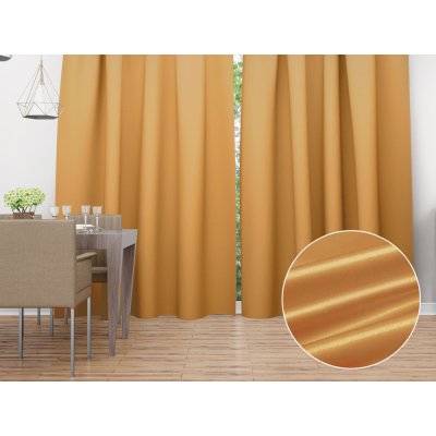Biante Saténový závěs LUX-029 Zlatý 140x200 cm – Hledejceny.cz