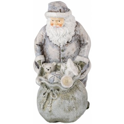 Vánoční dekorativní soška Santy s pytlem s dárečky 10*7*13 cm – Hledejceny.cz