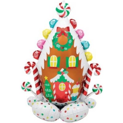 AirLoonz stojící obří balónek perníková chaloupka 129 cm – Zboží Dáma