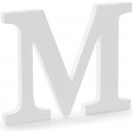 PartyDeco Dřevěné písmeno M bílé, 20 cm – Zboží Mobilmania