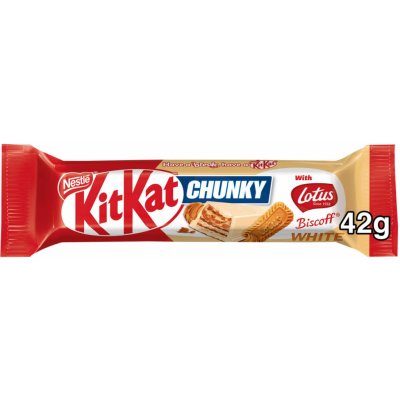 Nestlé Kit Kat Chunky Lotus Biscoff White 42g – Zboží Mobilmania