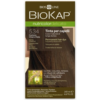 Biokap NutriColor Delicato barva na vlasy 5.34 medová kaštanová 140 ml – Zbozi.Blesk.cz