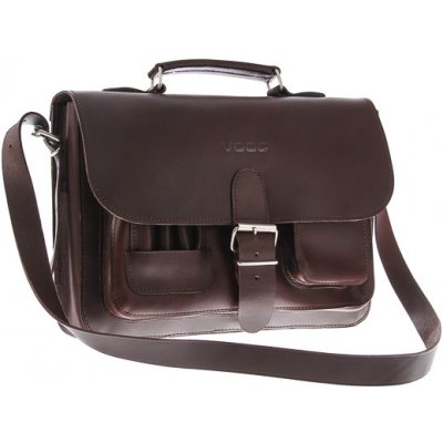 Vooc Všestranná jednokomorová aktovka/taška Vintage hnědá – Sleviste.cz